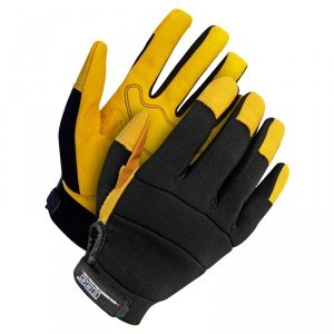 Mechanics Glove Grain Goatskin Palm Yellow - Unlined