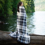 Oversized Classic Plaid Sherpa Throw