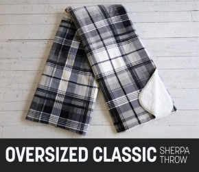 Oversized Classic Sherpa Throw
